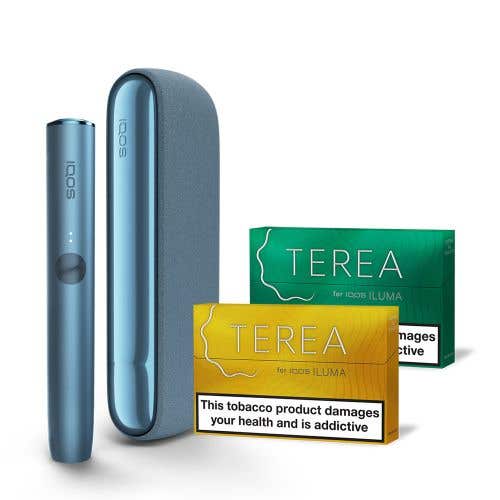 IQOS ILUMA Starter Bundle Kit, including ILUMA Kit and 2 Packs of TEREA Tobacco Sticks - Group Image