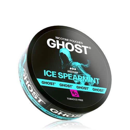 Vapes Bars Ghost Nicotine Pouches - Ice Spearmint - 16mg Medium