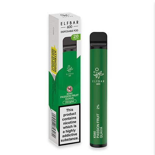 Elf Bar 600 Disposable Vape Kit - 20 mg - Kiwi Passion Fruit Guava