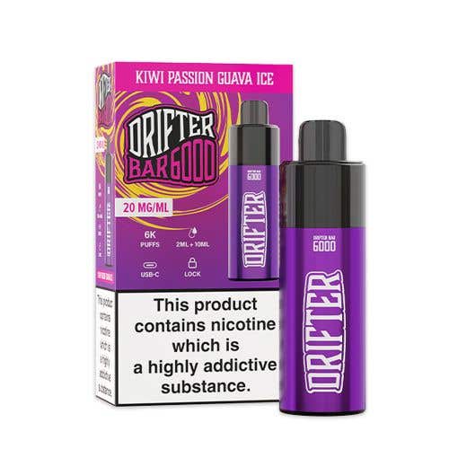 Drifter Bar 6000 Prefilled Pod Vape Kit - Kiwi Passion Fruit Guava Ice
