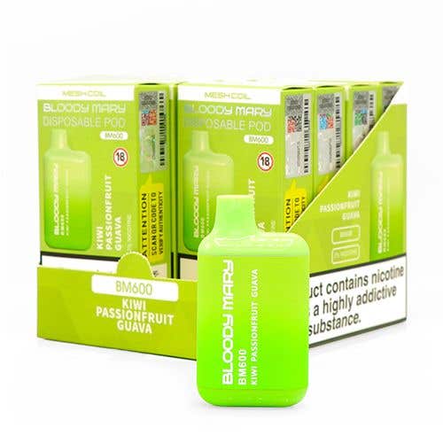 Bloody Mary BM600 Disposable Vape Kit 10 x Multipack - Kiwi Passionfruit Guava