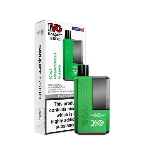 IVG Smart 5500 Rechargeable Refillable Disposable Pod Kit - Kiwi Passion Fruit Guava