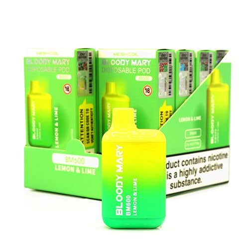 Bloody Mary BM600 Disposable Vape Kit 10 x Multipack - Lemon & Lime