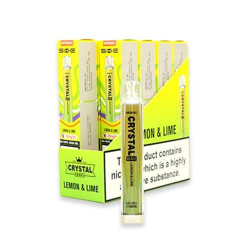 SKE Crystal Bar Disposable Vape Kit 10 x Multipack - Lemon & Lime
