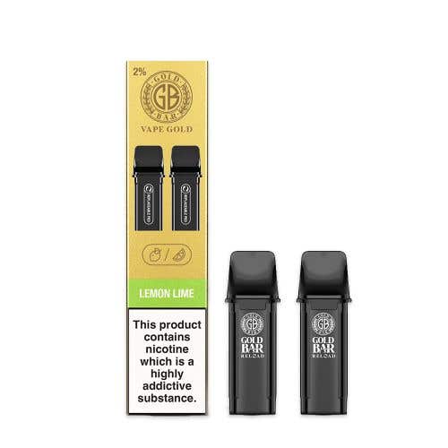 Vape Gold's Gold Bar Reload Prefilled Pods - Lemon Lime