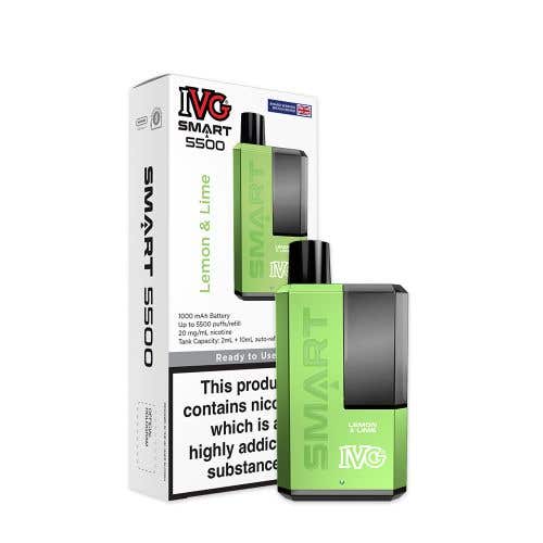 IVG Smart 5500 Rechargeable Refillable Disposable Pod Kit - Lemon & Lime