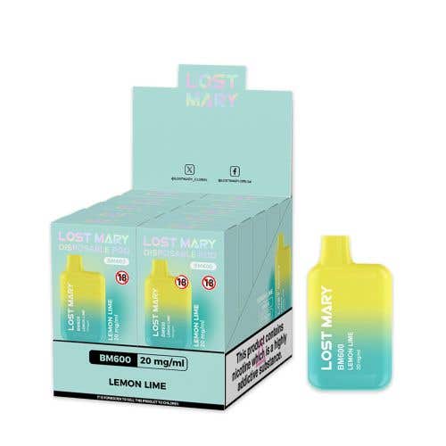 Lost Mary BM600 Disposable Vape Kit 10 x Multipack - Lemon Lime