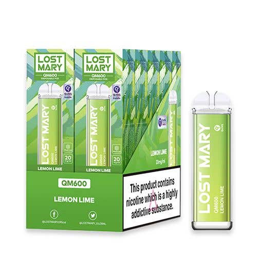 Lost Mary QM600 Disposable Kit 10 x Multipack - 20mg - Lemon Lime