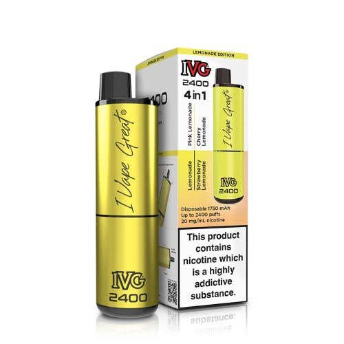 IVG 2400 Disposable Vape Kit- 20mg - Lemonade Edition