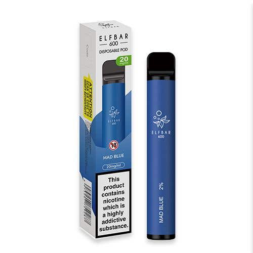 Elf Bar 600 Disposable Vape Kit - 20 mg - Mad Blue