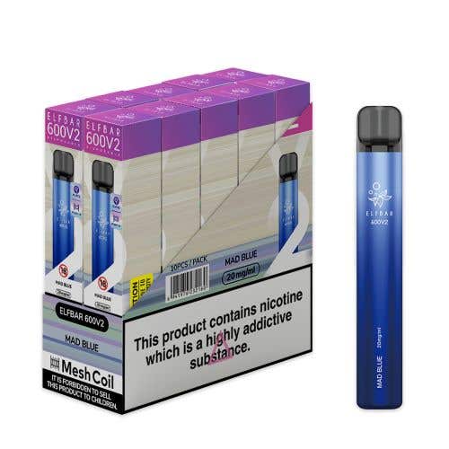 Elf Bar 600 V2 Disposable Kit 10 x Multipack 2% - Mad Blue