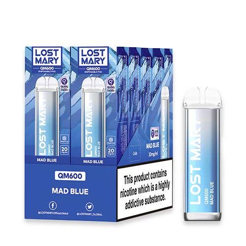 Lost Mary QM600 Disposable Vape Kit 10 Pack - Mad Blue