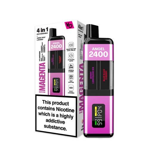 Vapes Bars Angel 2400 Prefilled Pod Kit - Magenta Edition