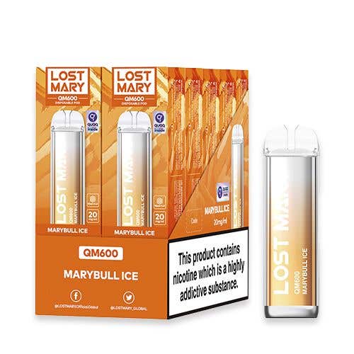 Lost Mary QM600 Disposable Vape Kit 10 Pack - Marybull Ice