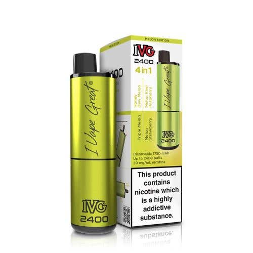 IVG 2400 Disposable Vape Kit- 20mg - Melon Edition