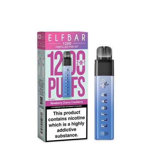 Elf Bar 1200 Prefilled Pod Kit - Blueberry Cherry Cranberry