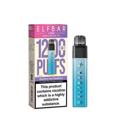 Elf Bar 1200 Prefilled Pod Kit - Blueberry Sour Raspberry