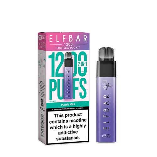 Elf Bar 1200 Prefilled Pod Kit - Purple Mint