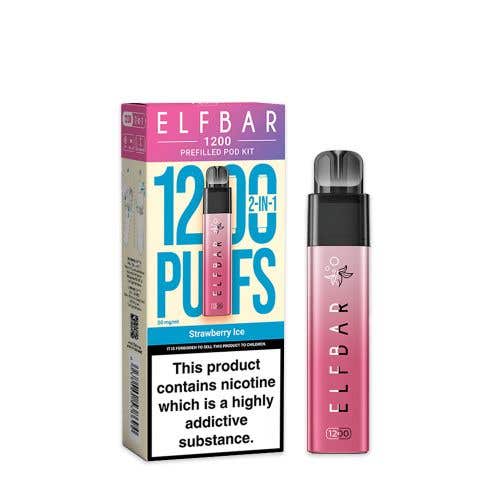 Elf Bar 1200 Prefilled Pod Kit - Strawberry Ice