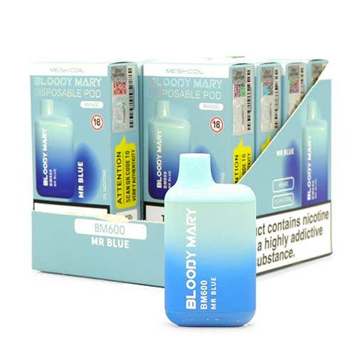 Bloody Mary BM600 Disposable Vape Kit 10 x Multipack - Mr Blue