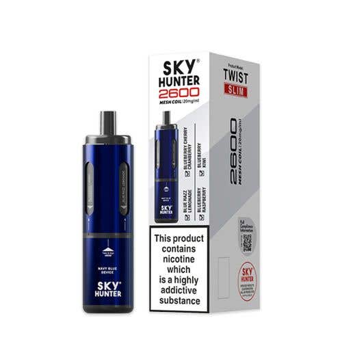Sky Hunter Twist Slim 2600 Prefilled Pod Vape Kit - Navy Blue Edition