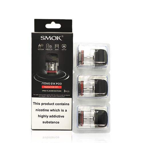 Smok Novo 2X Replacement Pods - 0.8ohm Mesh MTL