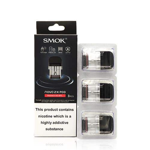 Smok Novo 2X Replacement Pods - 0.9ohm Mesh MTL