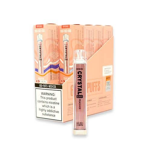 SKE Crystal Bar Disposable Vape Kit 10 x Multipack - Peach Ice