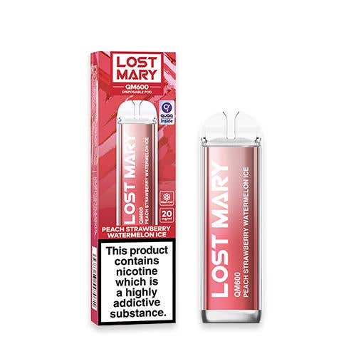 Lost Mary QM600 Disposable Vape Kit - Peach Strawberry Watermelon Ice