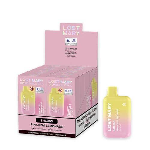 Lost Mary BM600S Disposable Vape Kit 10 x Multipack - Pina Kiwi Lemonade