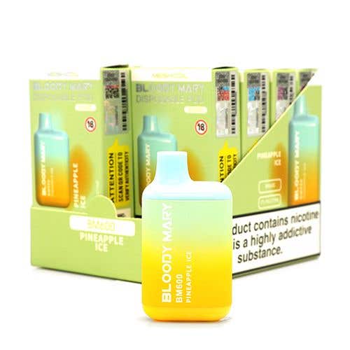 Bloody Mary BM600 Disposable Vape Kit 10 x Multipack - Pineapple Ice