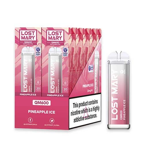 Lost Mary QM600 Disposable Kit 10 x Multipack - 20mg - Pineapple Ice