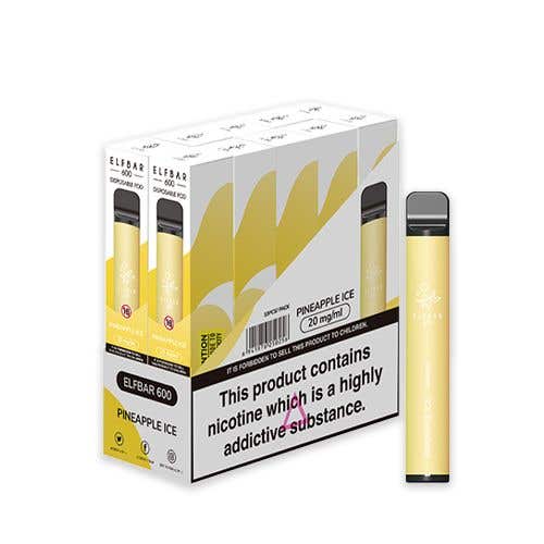 Elf Bar 600 Disposable Kit 10 x Multipack - 20mg - Pineapple Ice