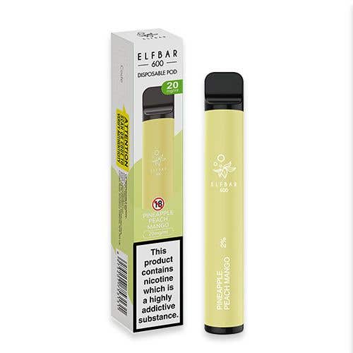 Elf Bar 600 Disposable Vape Kit - 20 mg - Pineapple Peach Mango