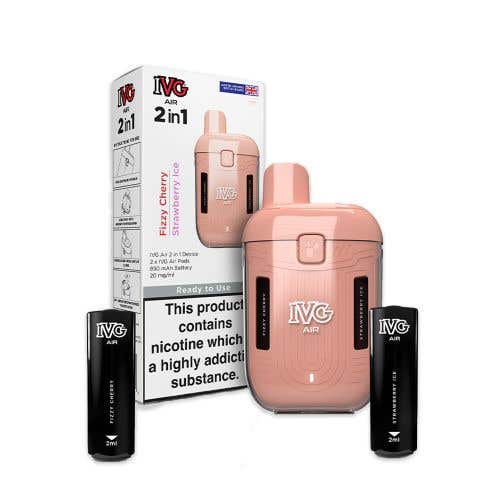 IVG Air 2-in-1 Rechargeable Disposable Vape Kit - Pink Edition