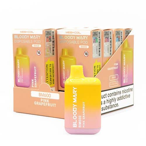 Bloody Mary BM600 Disposable Vape Kit 10 x Multipack - Pink Grapefruit