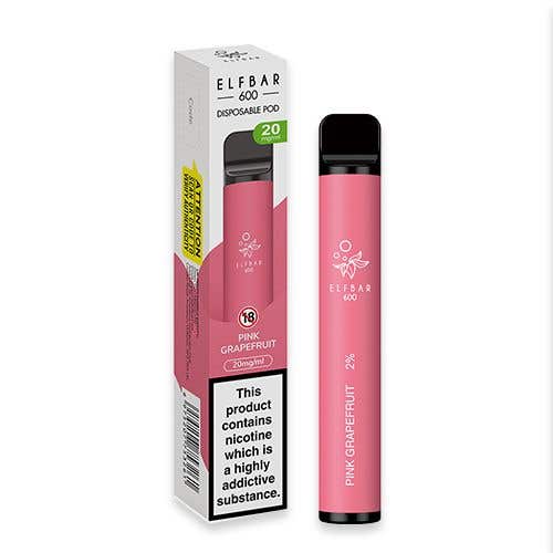 Elf Bar 600 Disposable Vape Kit - 20 mg - Pink Grapefruit