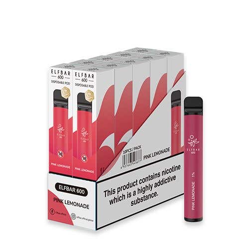 Elf Bar 600 Disposable Kit 10 x Multipack - Pink Lemonade
