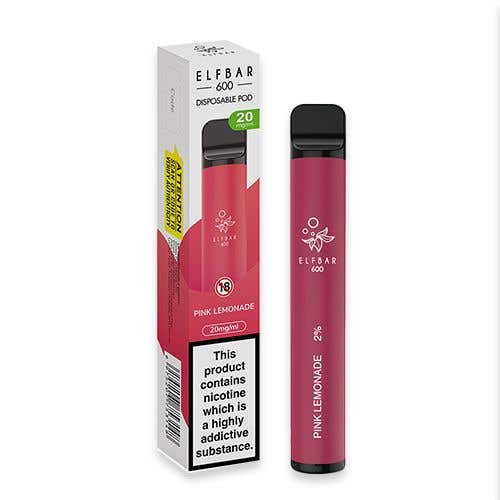 Elf Bar 600 Disposable Vape Kit - 20 mg - Pink Lemonade