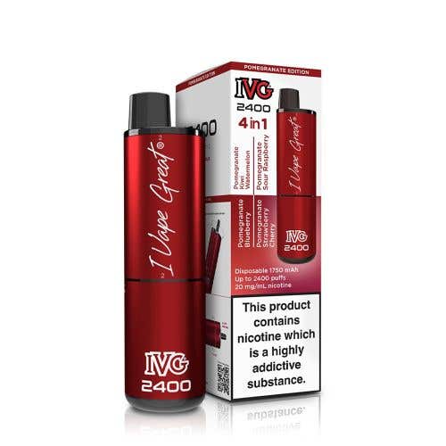 IVG 2400 Disposable Vape Kit- 20mg - Pomegranate Edition