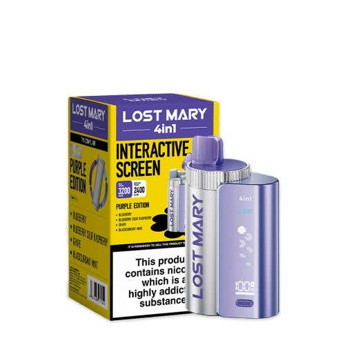 Lost Mary 4-in-1 Prefilled Pod Vape Kit - Purple Edition