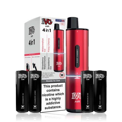 IVG Air 4-in-1 Disposable Vape Kit -  Red Edition