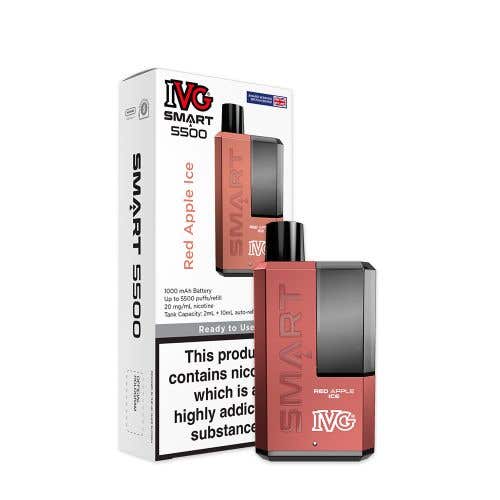 IVG Smart 5500 Rechargeable Refillable Disposable Pod Kit - Red Apple Ice