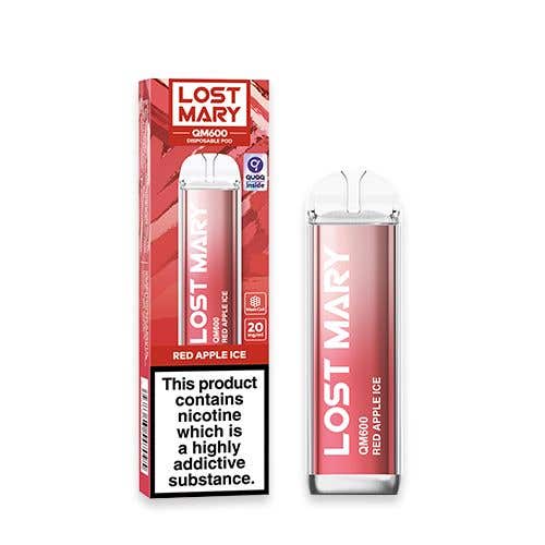 Lost Mary QM600 Disposable Vape Kit - Red Apple Ice