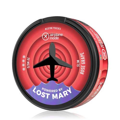 Lost Mary Airplane Mode Nicotine Pouches - 30mg/g Extra Strong - Rose Grape