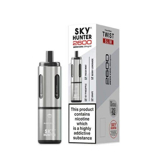 Sky Hunter Twist Slim 2600 Prefilled Pod Vape Kit - Silver Edition