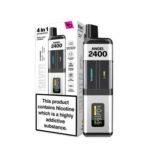 Angel 2400 Rechargeable Disposable Kit - Silver Edition