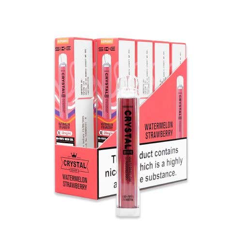 SKE Crystal Bar Disposable Vape Kit 10 x Multipack - Watermelon Strawberry