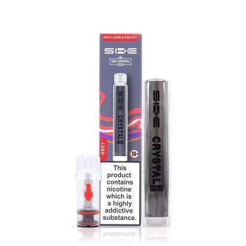 SKE Crystal Plus Refillable Pod Vape Kit - Grey