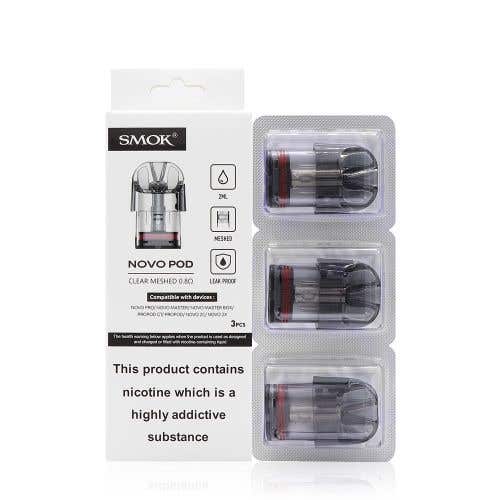 Smok Novo 2X Replacement Pods - Clear Meshed 0.8ohm